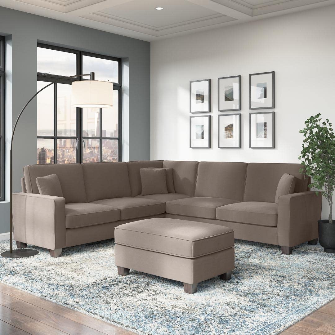 Torque - Moscow 5 Seater (Light Brown) Corner Fabric L Shape Sofa